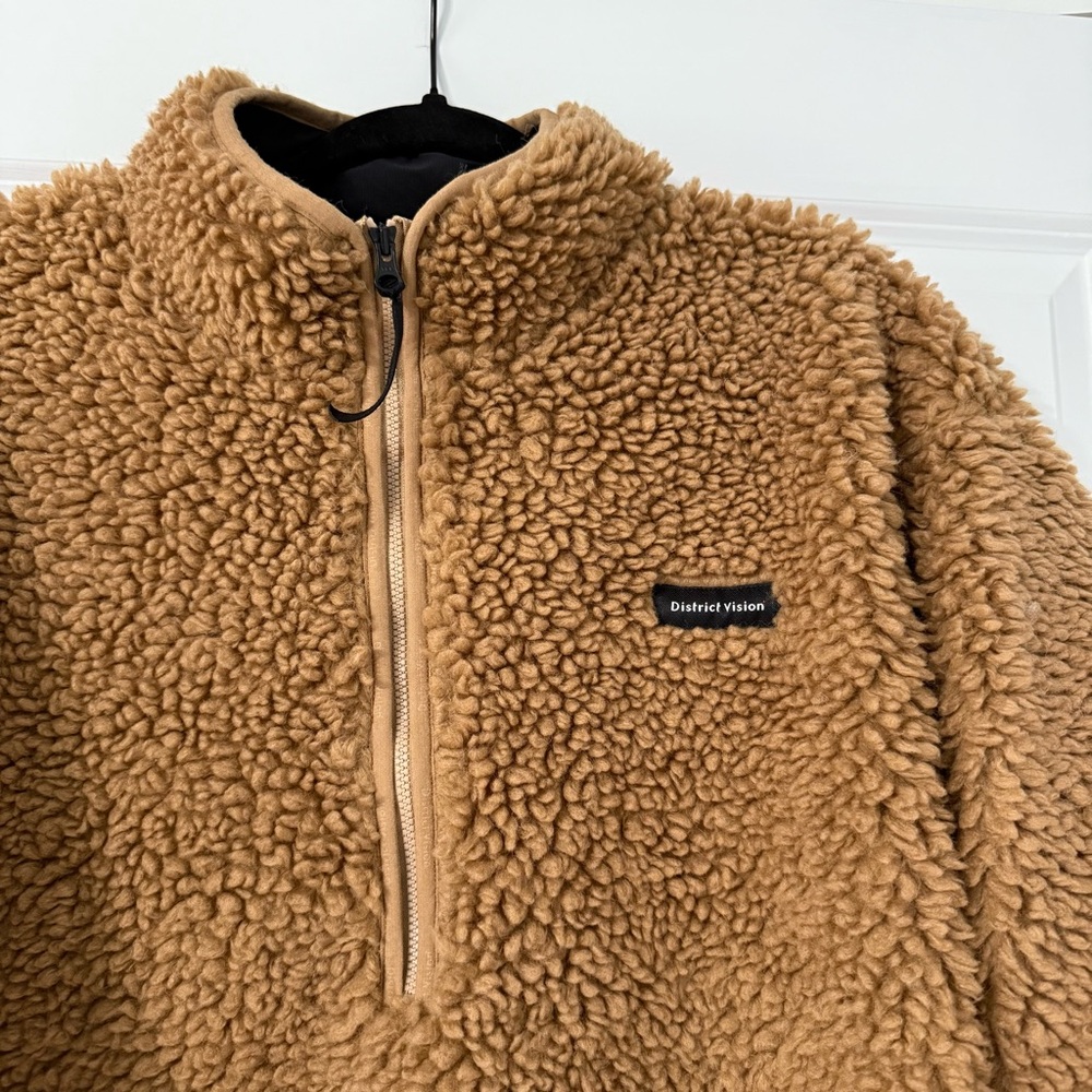 District Vision Heavyweight Half-Zip Pile Fleece - Sand - Picture 4 of 6